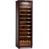 Шкаф холодильный для вина, 119бут., 1 дверь стекло, 9 полок+подставка, ножки, +5/+18С, дин.охл., коричневый