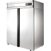Шкаф холодильный, 1000л, 2 двери глухие, 8 полок, ножки, 0/+6С, дин.охл., нерж.сталь, R290
