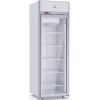 Шкаф холодильный,  500л, 1 дверь стекло правая, 5 полок, ножки, +1/+10С, дин.охл., белый, канапе LED, рамы двери и канапе серые, R290, ручка длинная