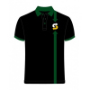 Рубашка ПОЛО р-р L (50) короткие рукава черная с зеленой стрелкой